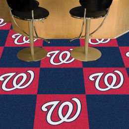 Washington Nationals Team Carpet Tiles - 45 sq ft