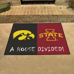 Iowa-Iowa State House Divided Nylon Eco Friendly Welcome Mat