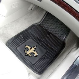 New Orleans Saints 2pc Vinyl Car Floor Mats - 18 x 27