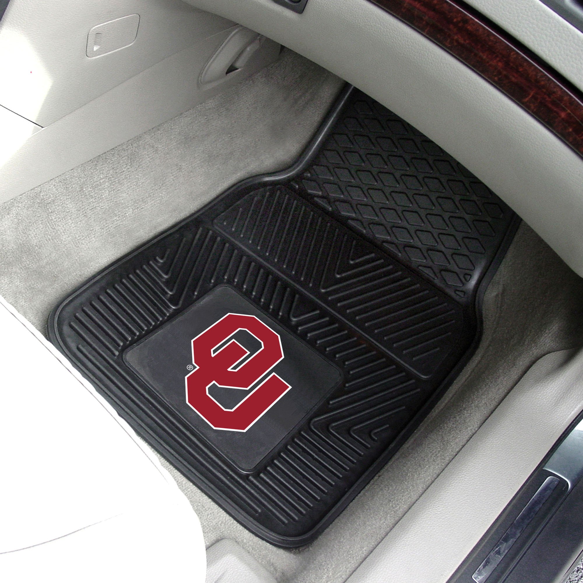 Oaklahoma 2pc Vinyl Car Floor Mats - 18 x 27