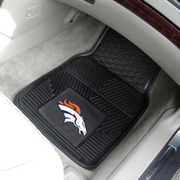 Denver Broncos 2pc Vinyl Car Floor Mats - 18 x 27