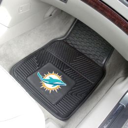 Miami Dolphins 2pc Vinyl Car Floor Mats - 18 x 27