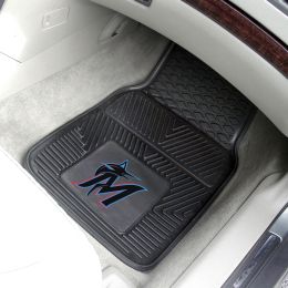 Miami Marlins 2pc Vinyl Floor Mats - 18 x 27