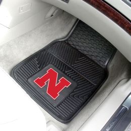 University of Nebraska Non-Slip 2pc Heavy Duty Vinyl Car Mat Set