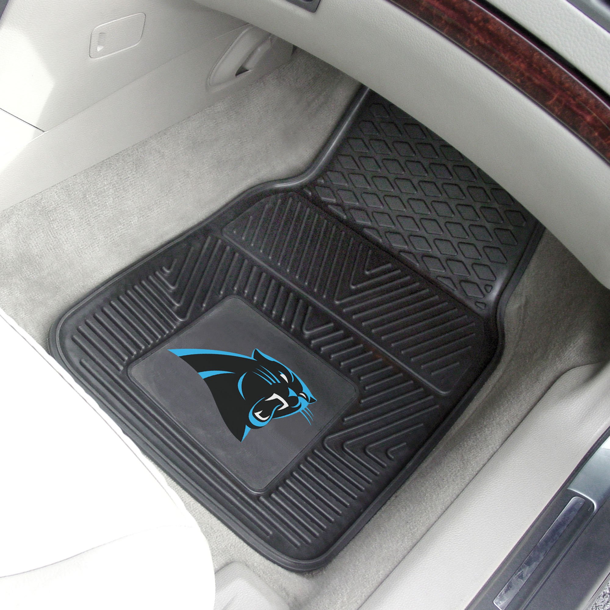 Carolina Panthers 2pc Vinyl Car Floor Mats - 18 x 27