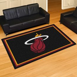 Miami Heat Area Rug â€“ Nylon 5â€™ x 8â€™