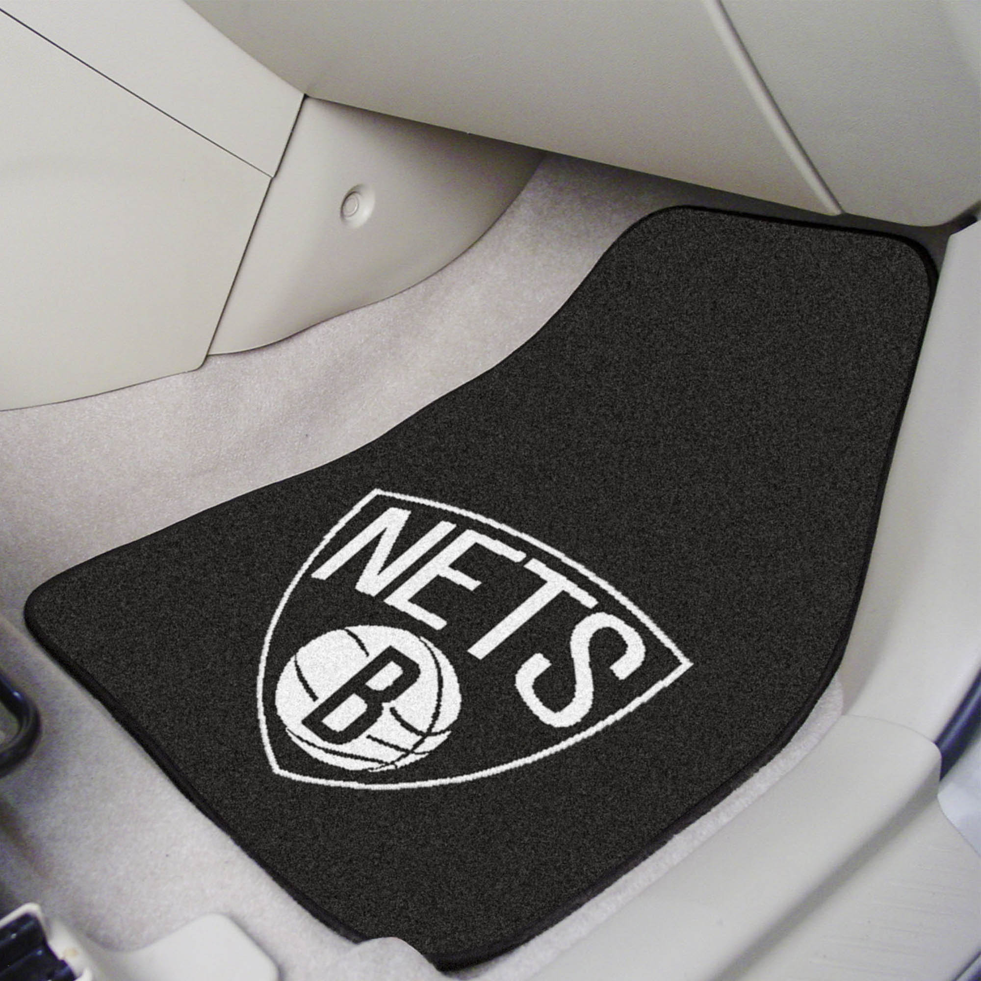 Brooklyn Nets 2pc Carpet Floor Mat Set - Logo
