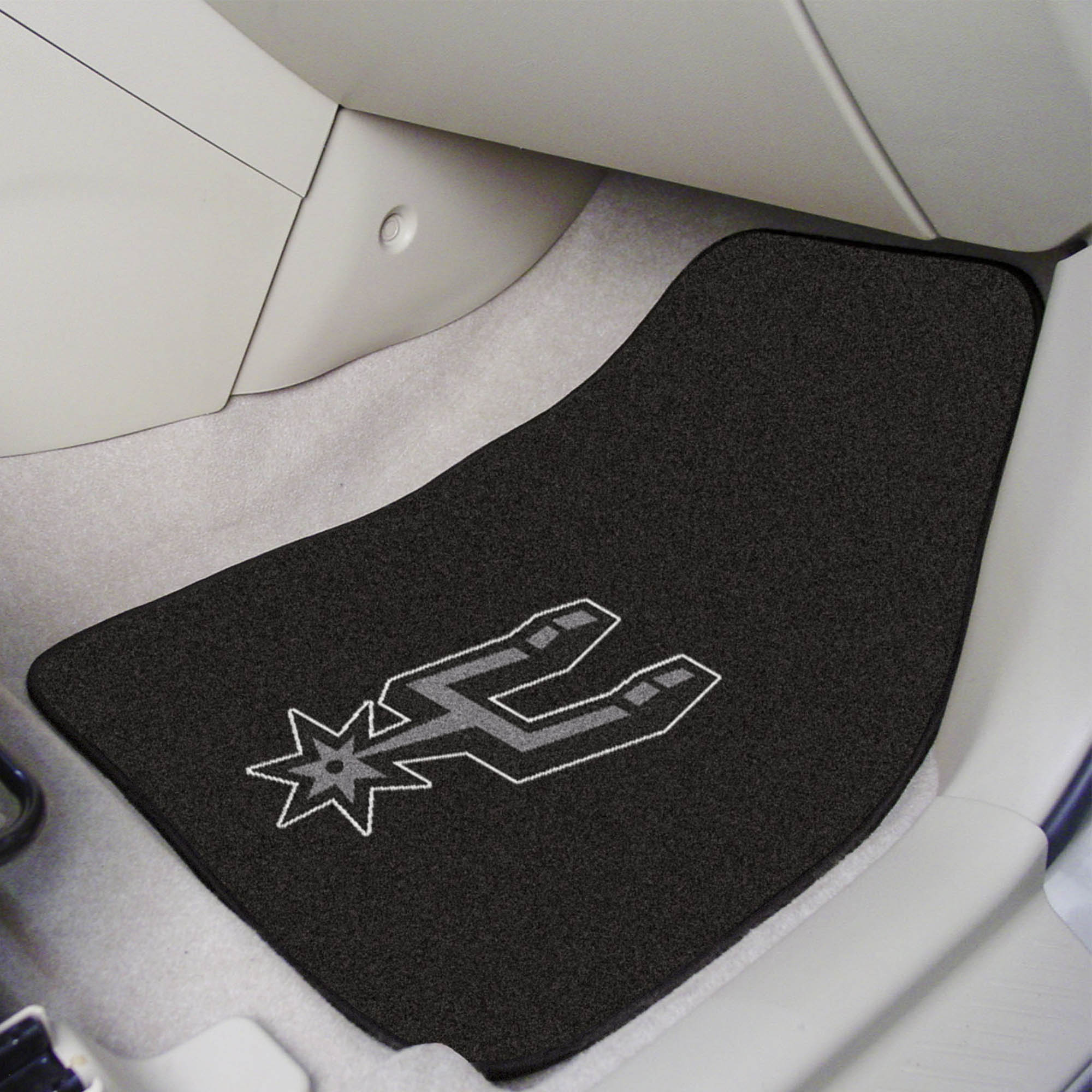 San Antonio Spurs 2pc Carpet Floor Mat Set - Logo