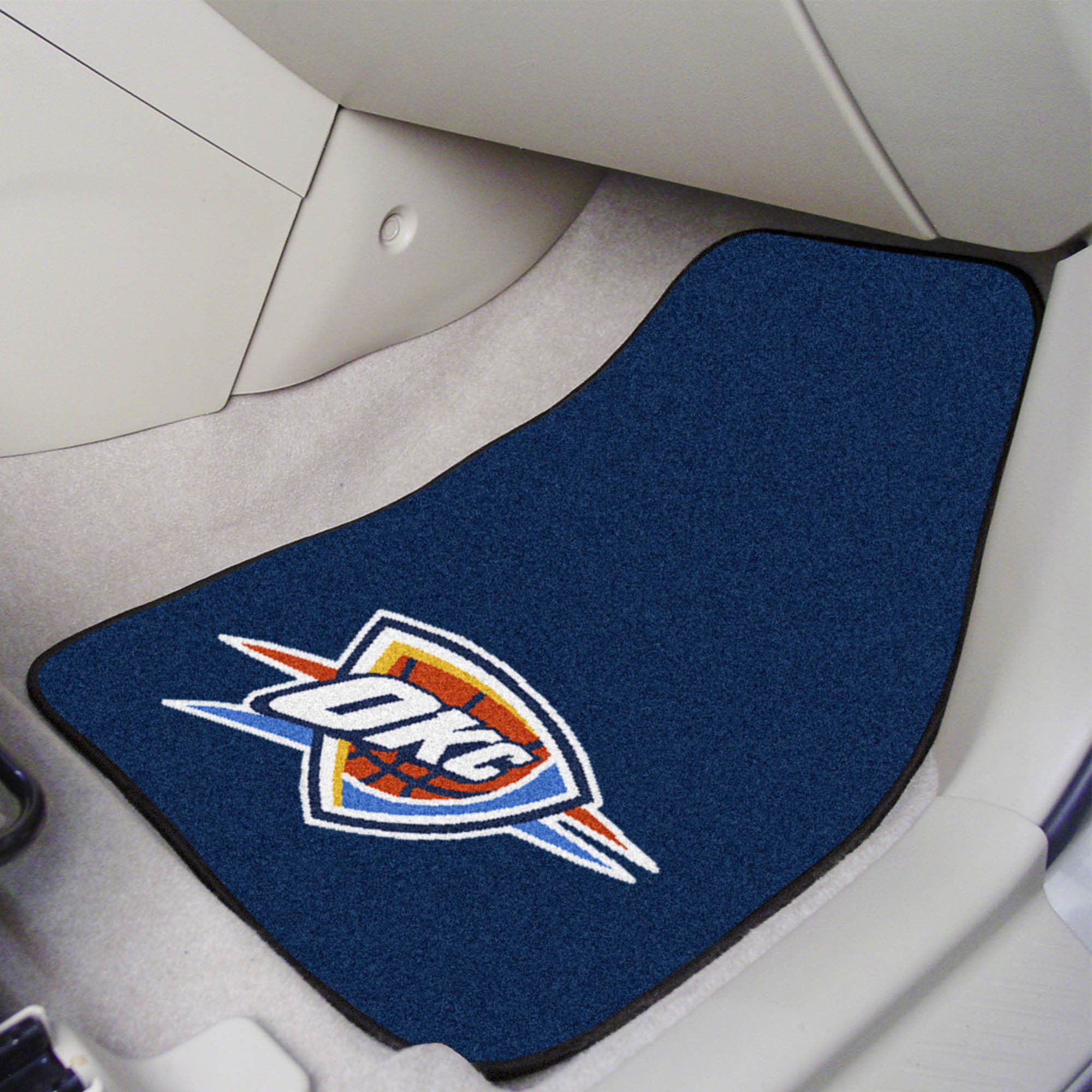 Oklahoma City Thunder 2pc Carpet Floor Mat Set - Logo