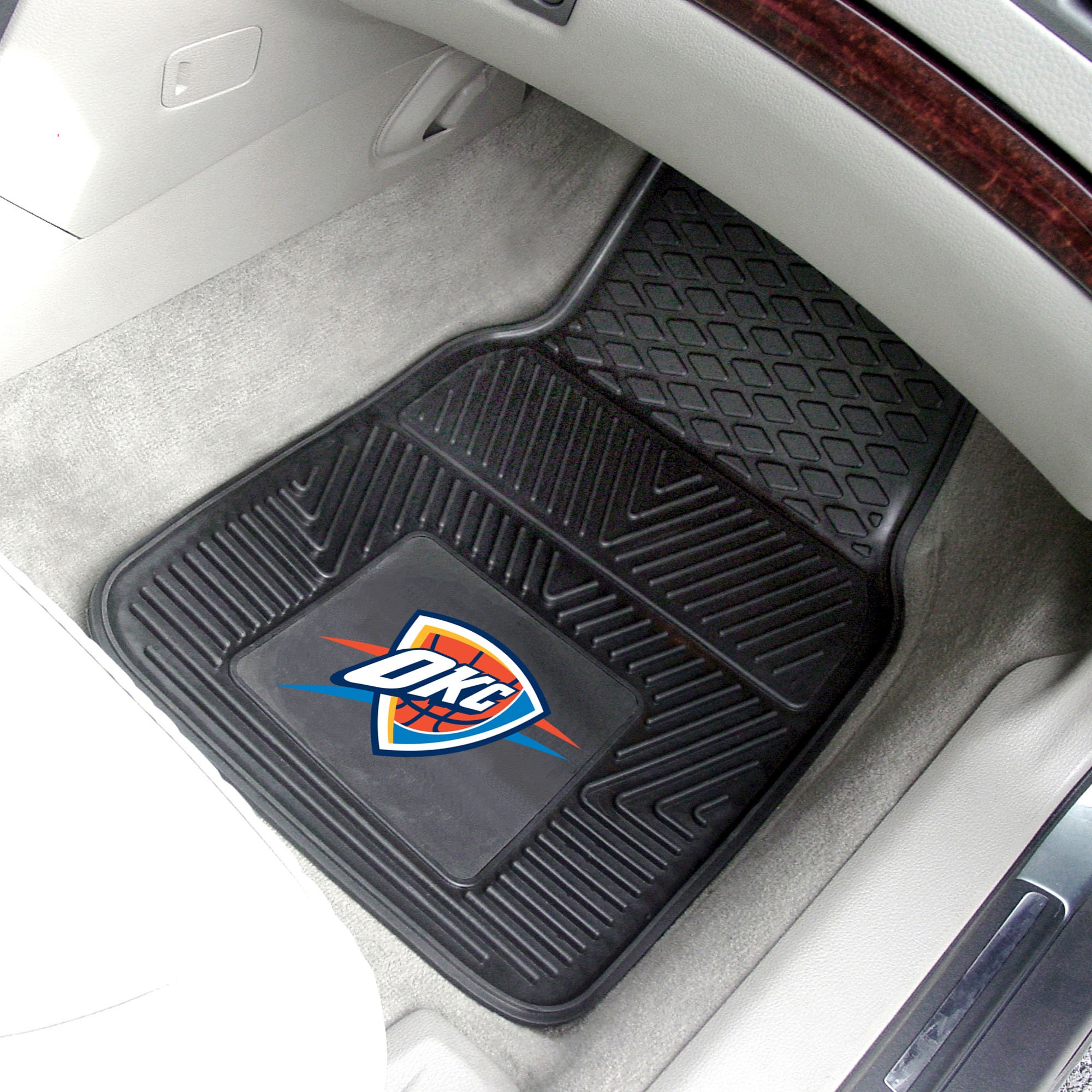 Oklahoma City Thunder 2pc Vinyl Car Floor Mats - 18 x 27