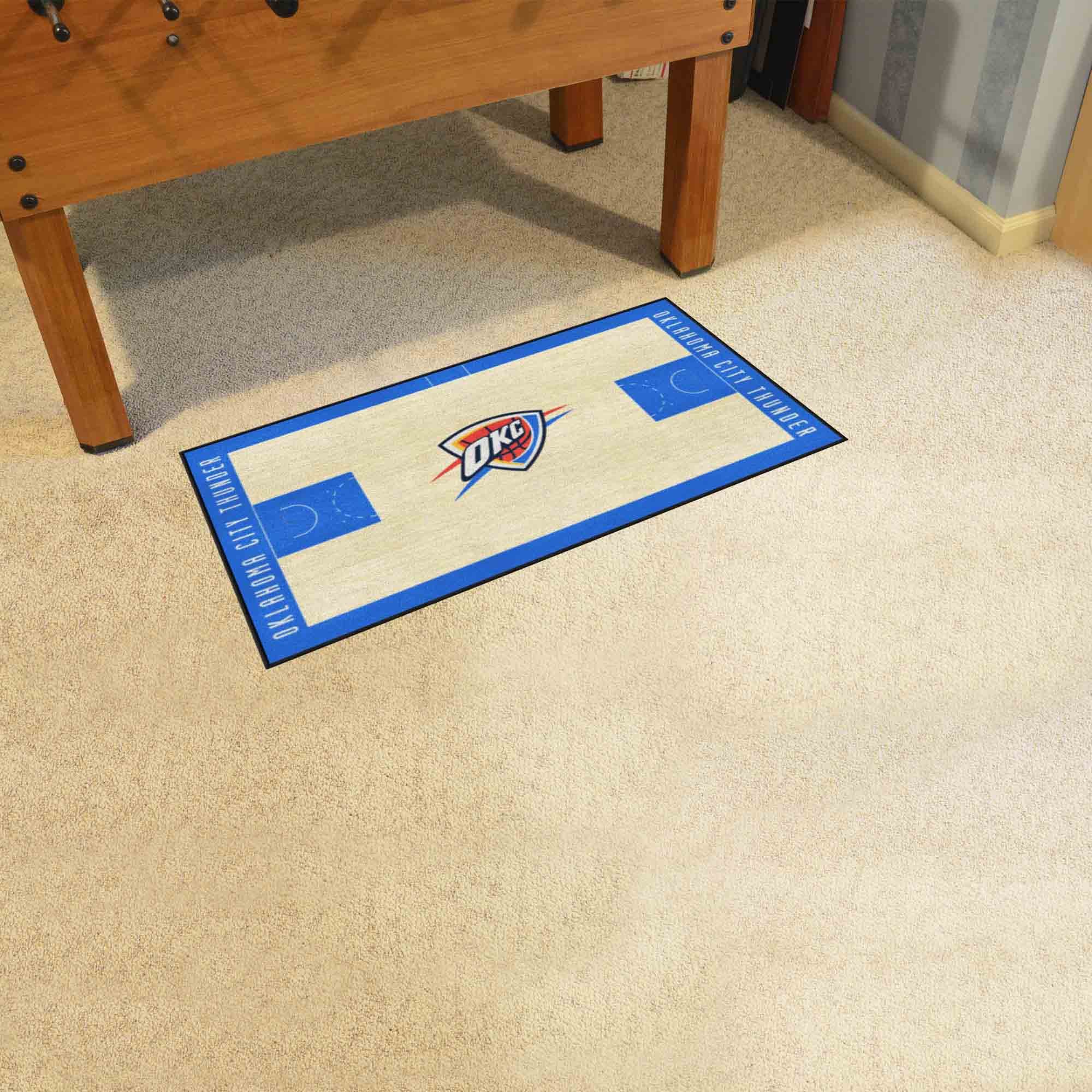 Oklahoma City Thunder Basketball Court Runner Mat - 24 x 44