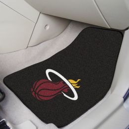 Miami Heat 2pc Carpet Floor Mat Set - Black