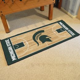 MSU Spartans Basketball Court Runner Mat - Nylon 30" x 72"