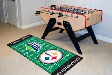 Steelers Super Bowl Field runner Mat - Nylon 30 x 72