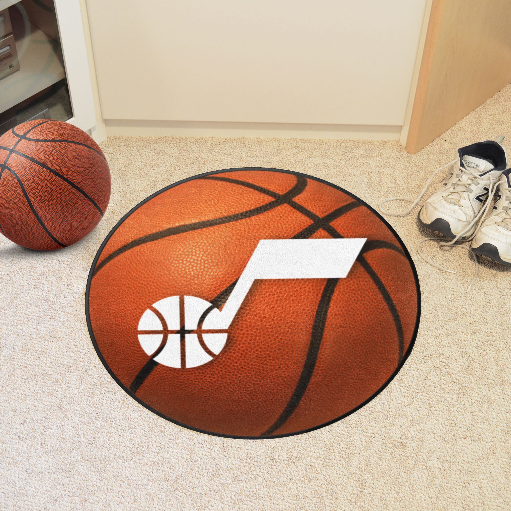Utah Jazz Basketball Shaped Area Rug 27"
