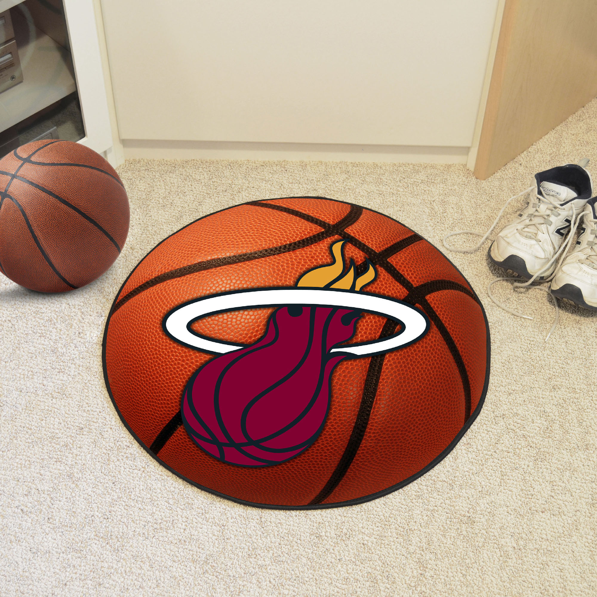 Miami Heat Ball Shaped Area Rug