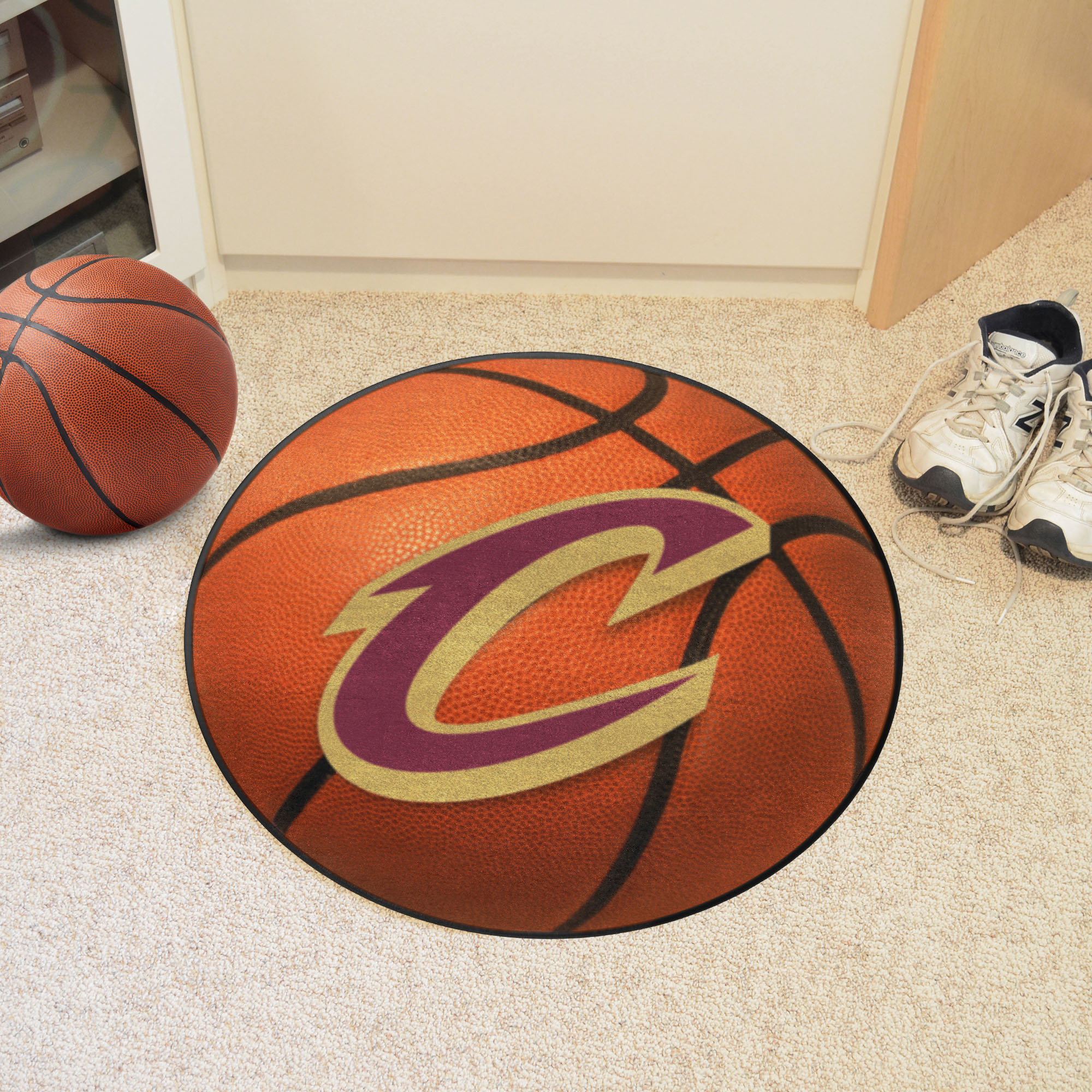 Cleveland Cavaliers Basketball Shaped Area Rug