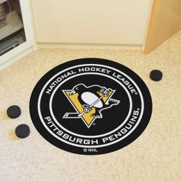 Pittsburgh Penguins Hockey Puck Shaped Area Rug - 27"