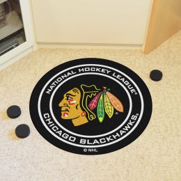 Chicago Blackhawks Hockey Puck Shaped Area Rug - 27"