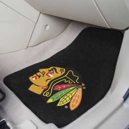 Chicago Blackhawks 2pc Carpet Car Mat Set - Nylon & Vinyl