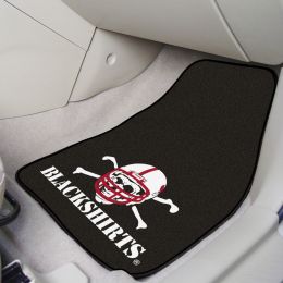 NU Blackshirts 2pc Carpet Floor Mat Set - Mascot