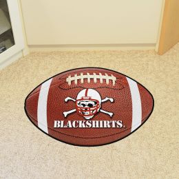 Nebraska Blackshirts Football Shaped Area Rug