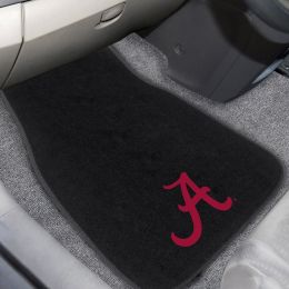 UA Crimson Tide 2pc Carpet Floor Mat Set - Mascot