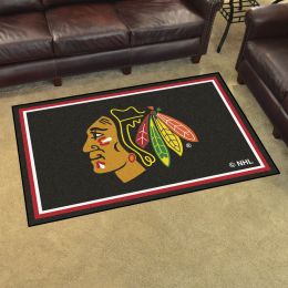 Chicago Blackhawks Area Rug - 4â€™ x 6â€™ Nylon