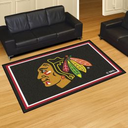 Chicago Blackhawks Area Rug â€“ Nylon 5â€™ x 8â€™