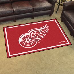 Detroit Red Wings Area Rug - 4â€™ x 6â€™ Nylon