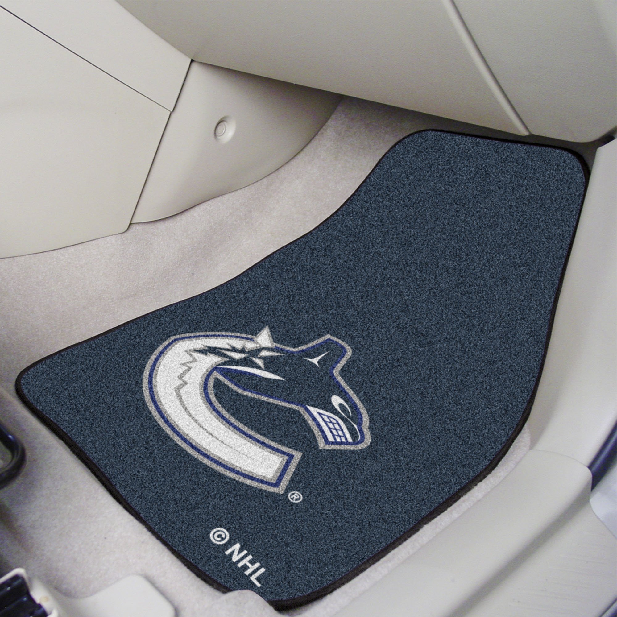 Vancouver Canucks 2pc Carpet Car Mat Set Nylon & Vinyl