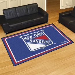 New York Rangers Area Rug â€“ Nylon 5â€™ x 8â€™