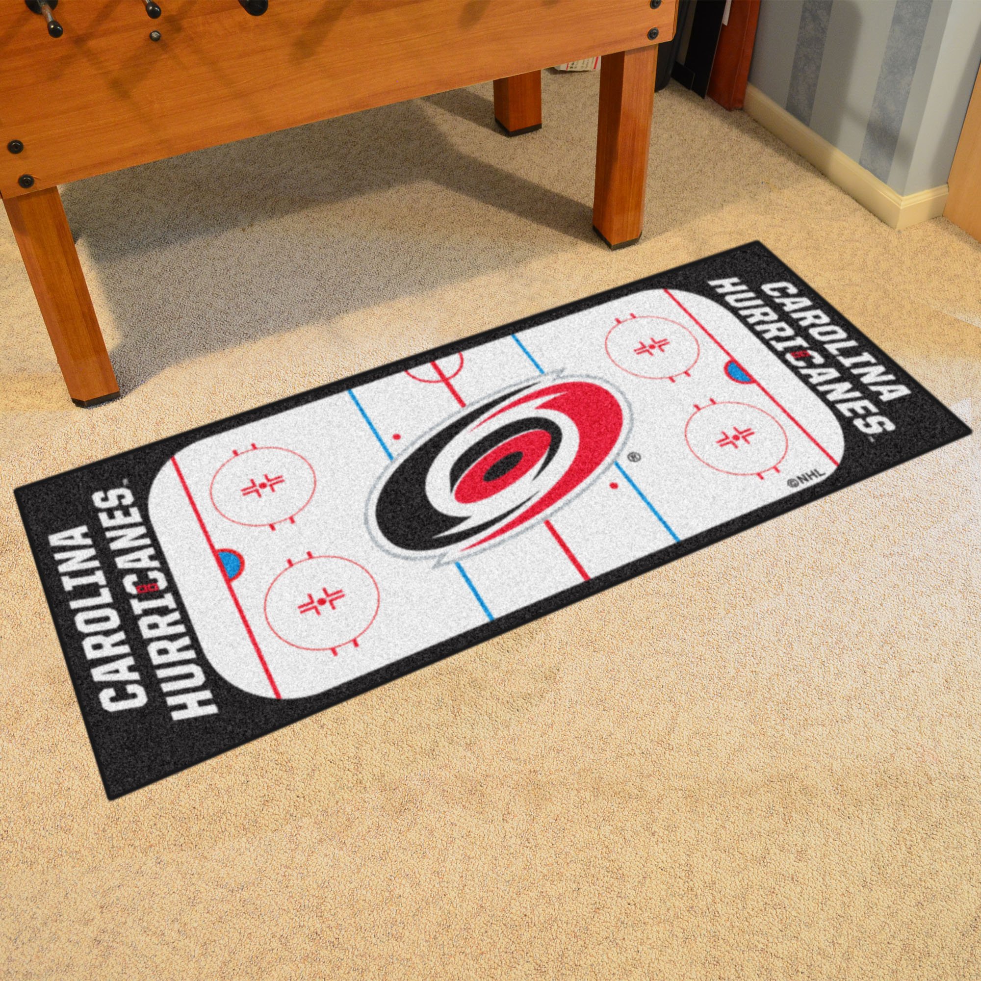 Carolina Hurricanes Rink Runner Mat - Nylon 30 x 72