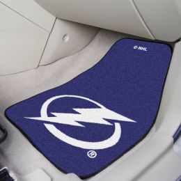 Tampa Bay Lightning 2pc Carpet Car Mat Set - Nylon & Vinyl