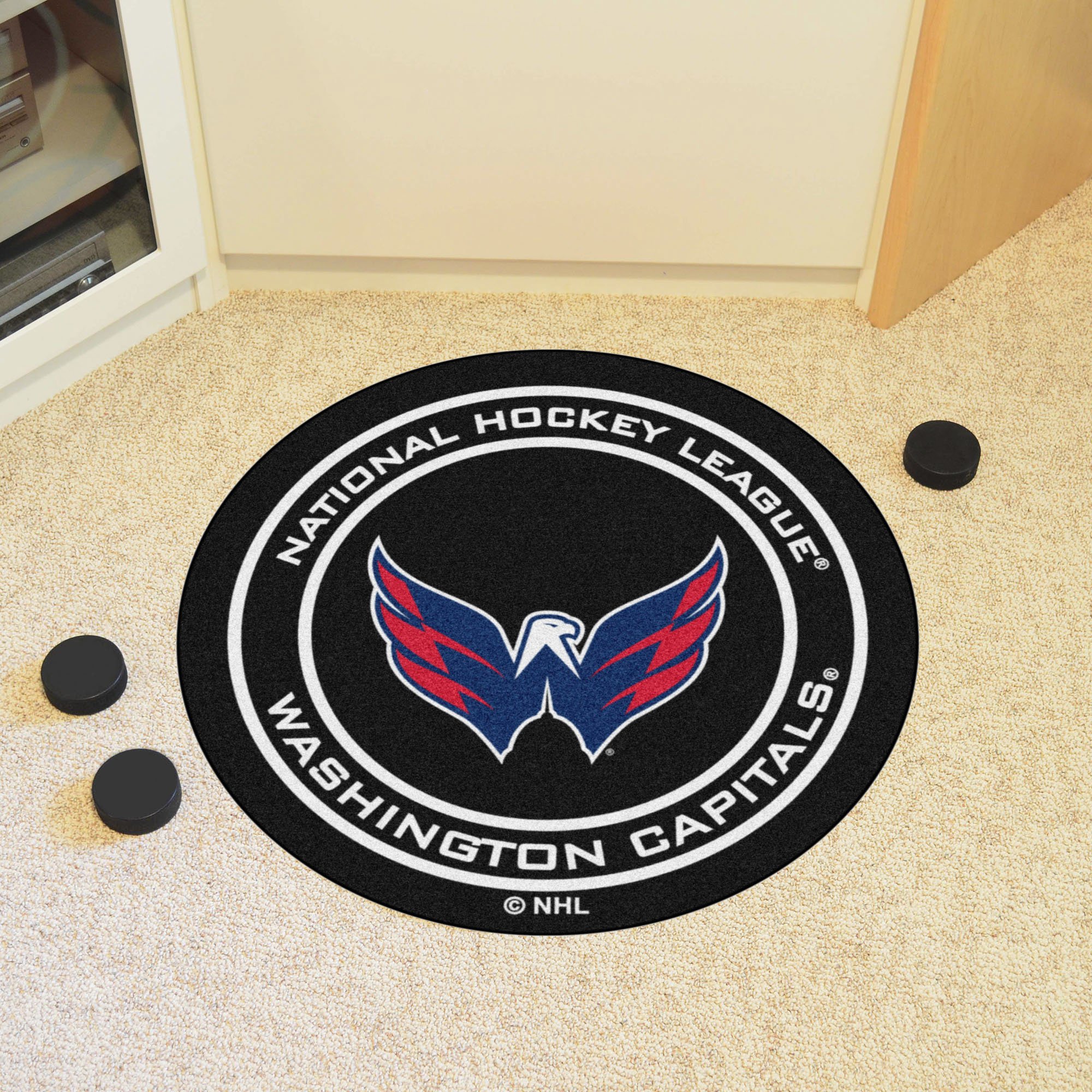 Washington Capitals Hockey Puck Shaped Area Rug - 27"