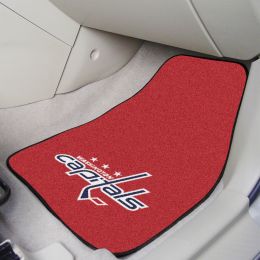 Washington Capitals 2pc Carpet Car Mat Set - Nylon & Vinyl