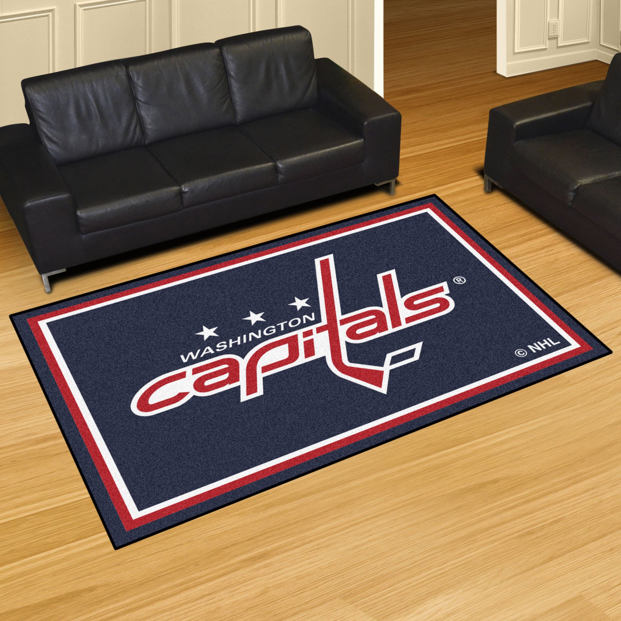 Washington Capitals Area Rug â€“ Nylon 5â€™ x 8â€™