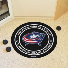 Columbus Blue Jackets Hockey Puck Shaped Area Rug - 27"