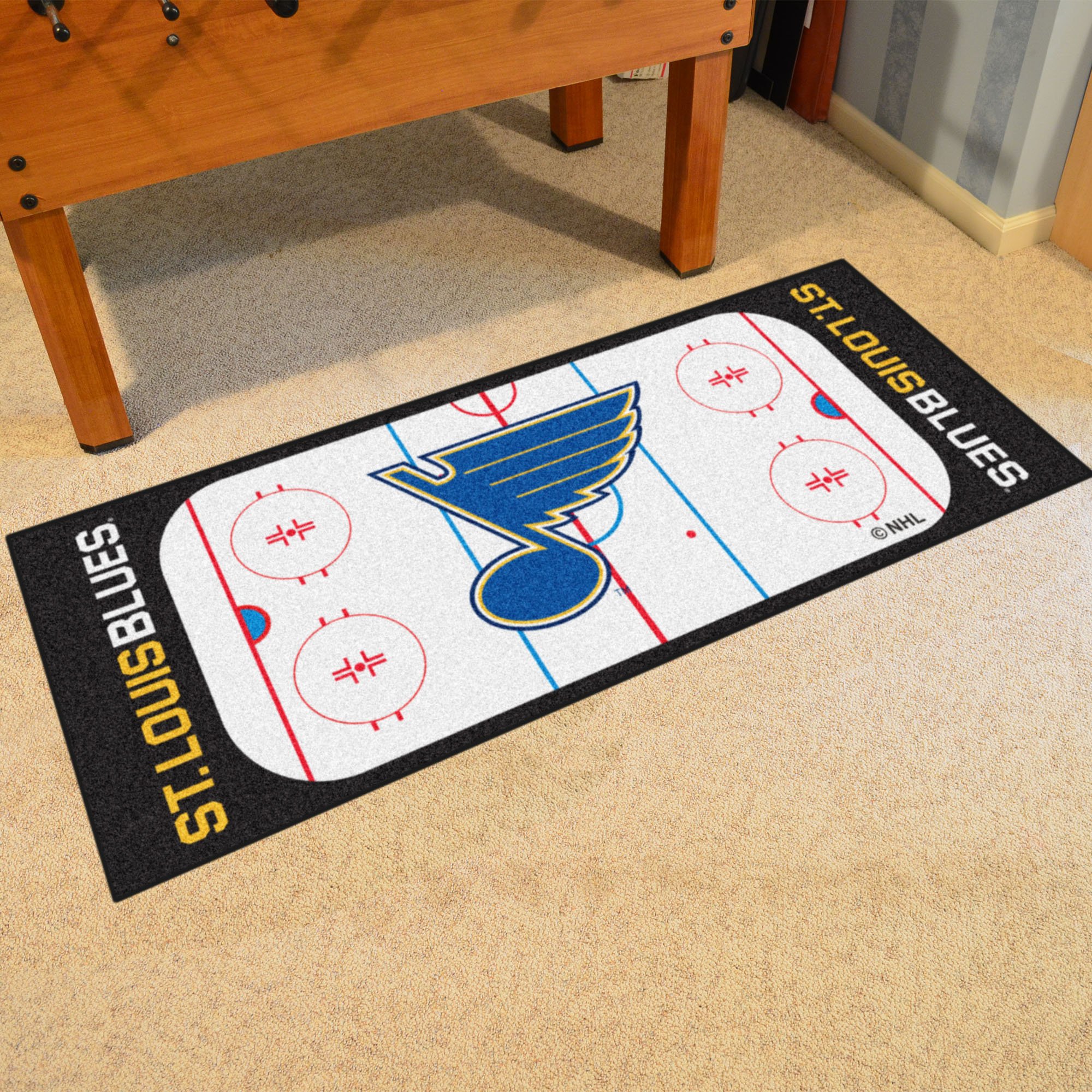 St Louis Blues Rink Runner Mat - Nylon 30 x 72