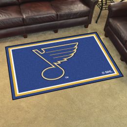 St Louis Blues Area Rug - 4â€™ x 6â€™ Nylon