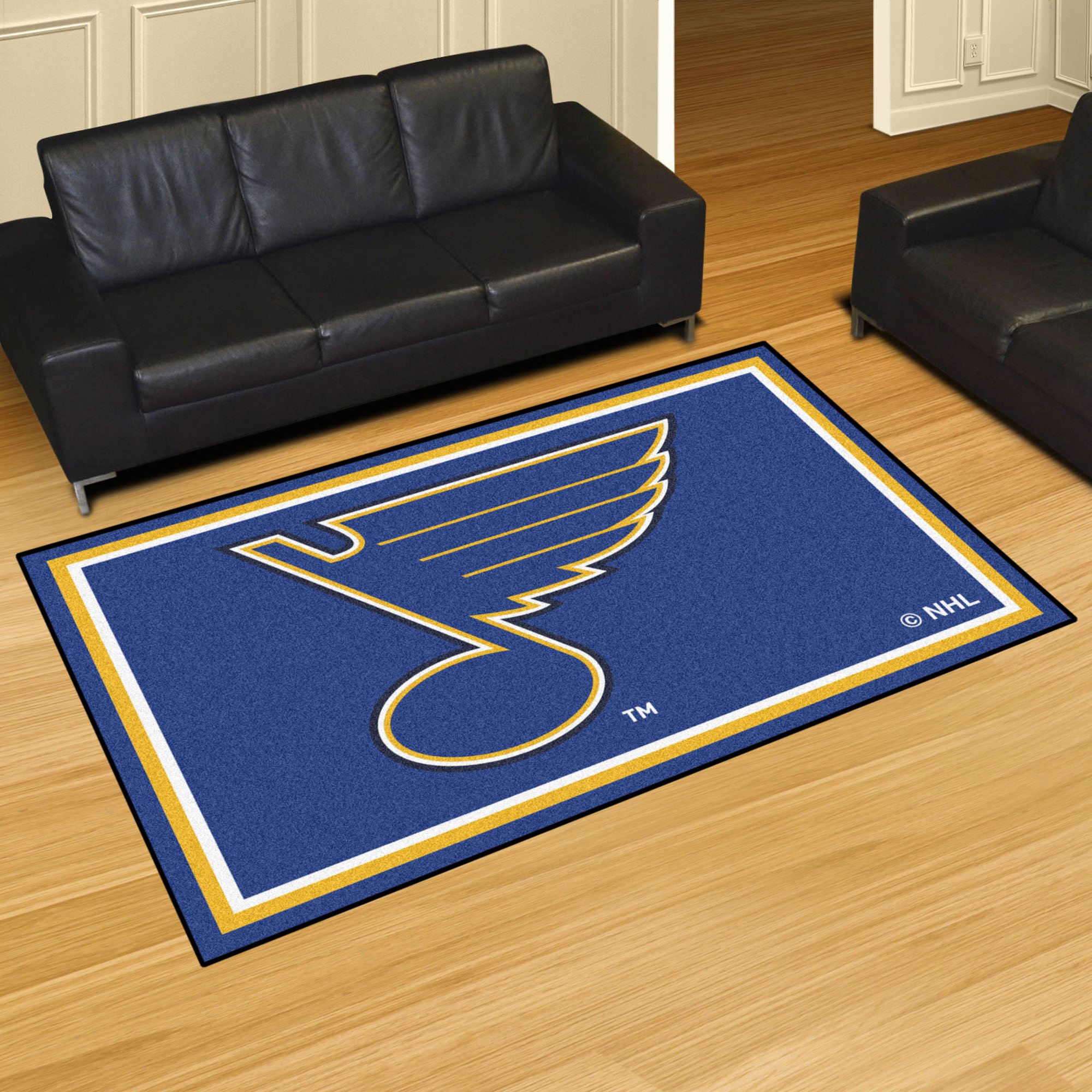 St Louis Blues Area Rug â€“ Nylon 5â€™ x 8â€™