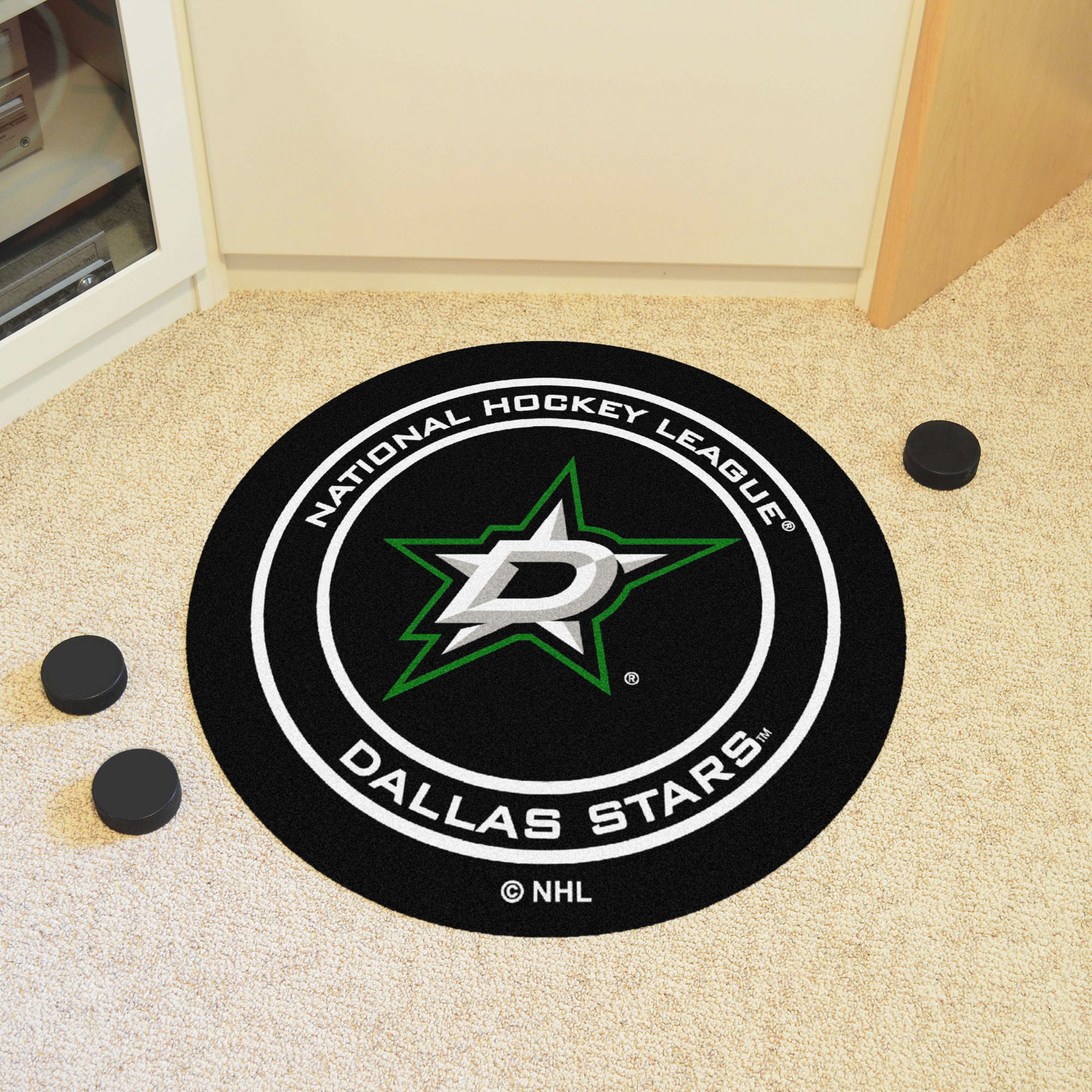 Dallas Stars Hockey Puck Shaped Area Rug - 27"