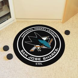 San Jose Sharks Hockey Puck Shaped Area Rug - 27"