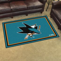 San Jose Sharks Area Rug - 4â€™ x 6â€™ Nylon