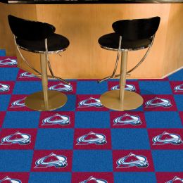Colorado Avalanche Team Carpet Tiles - 45 sq ft