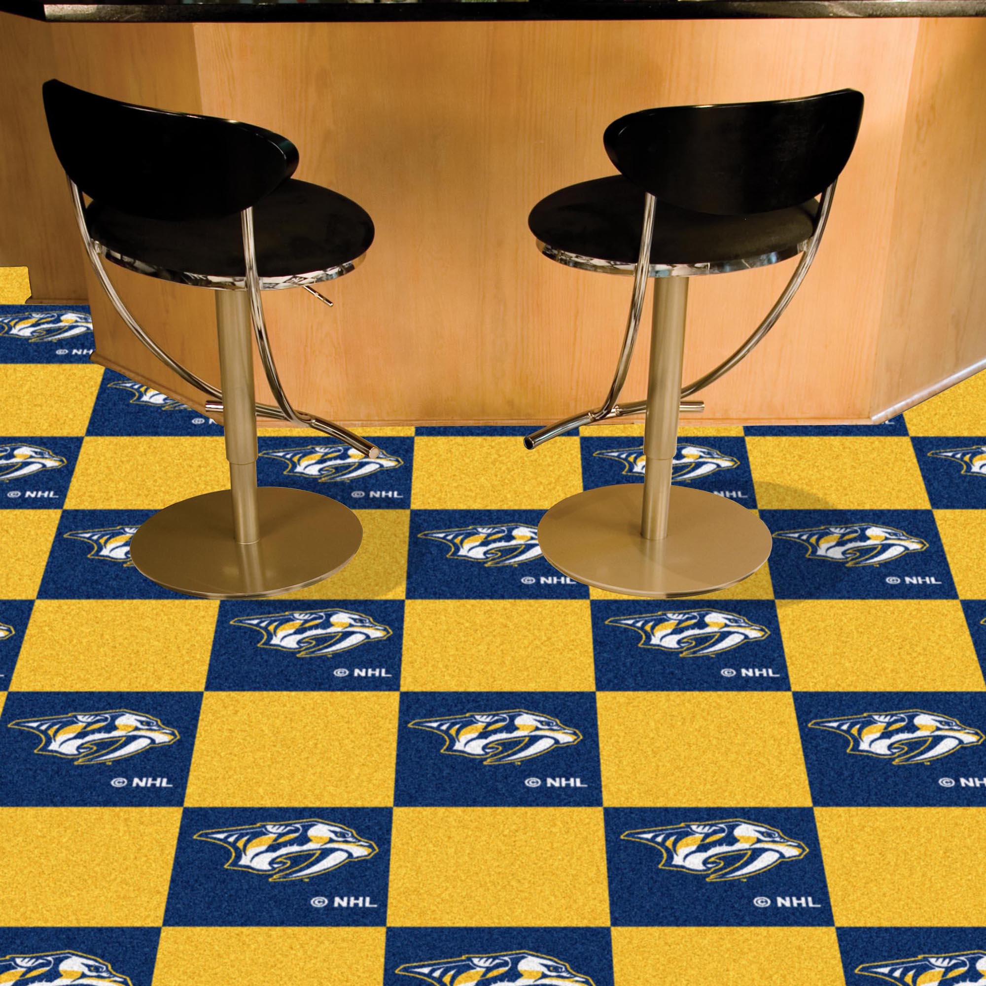 Nashville Predators Blue Team Carpet Tiles - 45 sq ft