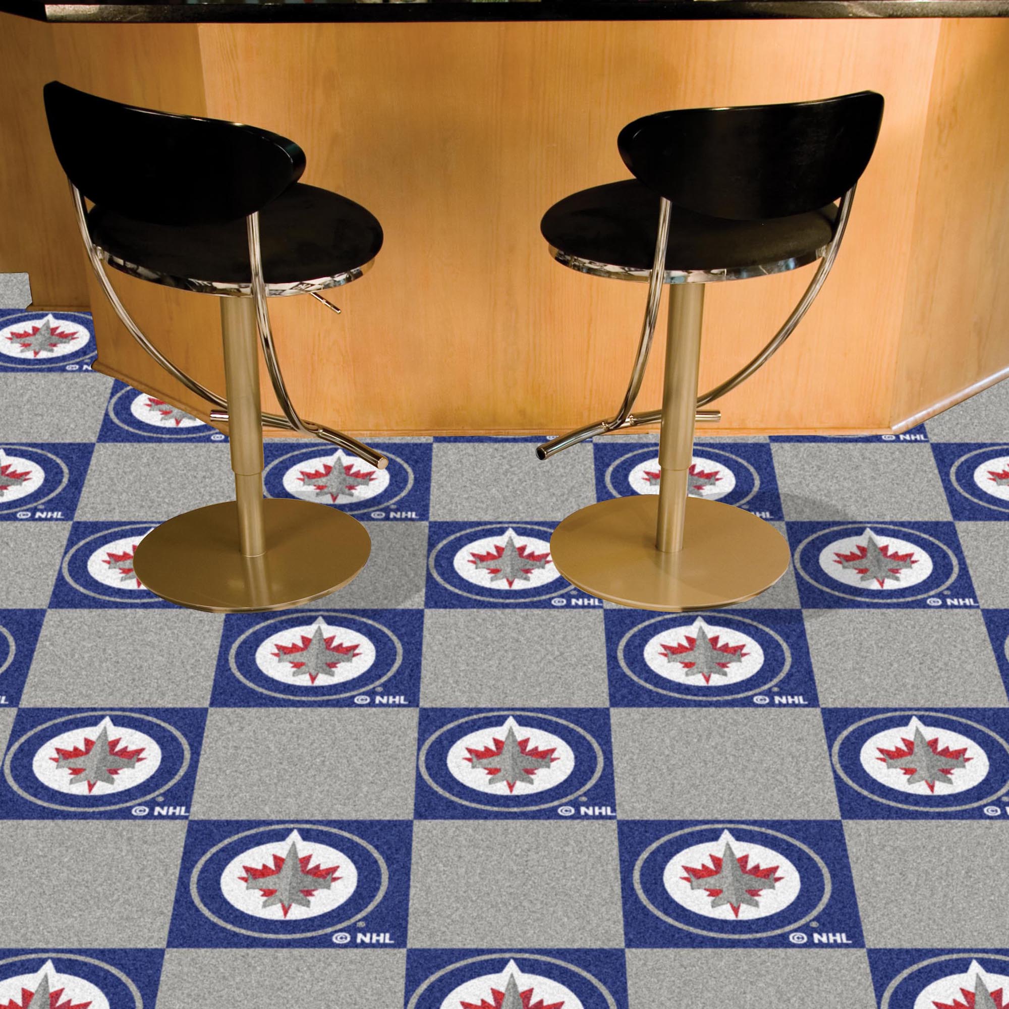 Winnipeg Jets Team Carpet Tiles - 45 sq ft