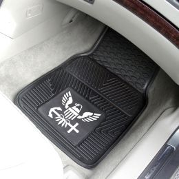 US Navy 2pc Vinyl Car Floor Mats - 18" x 27"