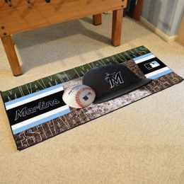 Miami Marlins baseball Runner Mat - 29.5 x 72