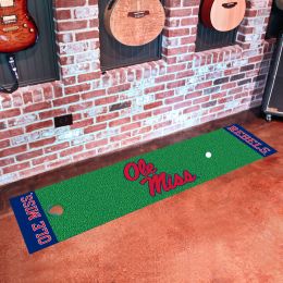 Ole Miss Rebels Putting Green Mat - 18 x 72